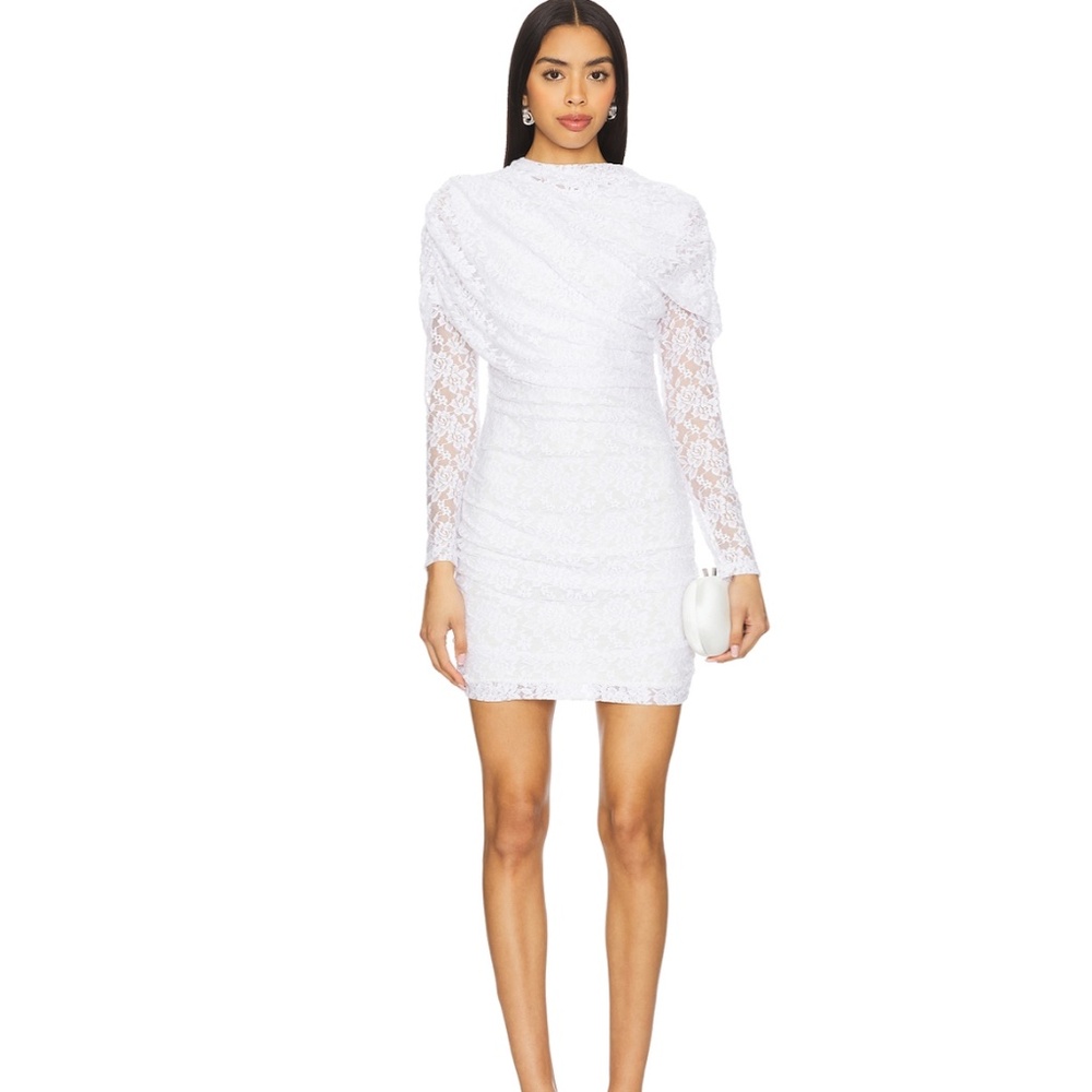 Amanda Uprichard White Lace Greeley Dress